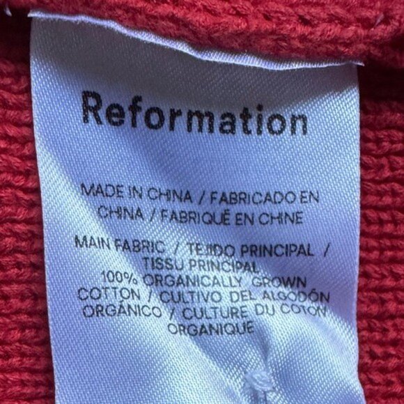 NWT Size S (P2P 23") -Reformation Cotton Brooklyn Polo Sweater (NWT US$ 218) - Picture 12 of 13